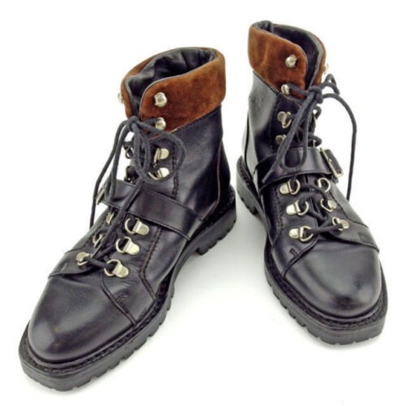 GUCCI Boots Trekking ?~ ?~ Leather ?~ Suede Authentic Used - Picture 1 of 6